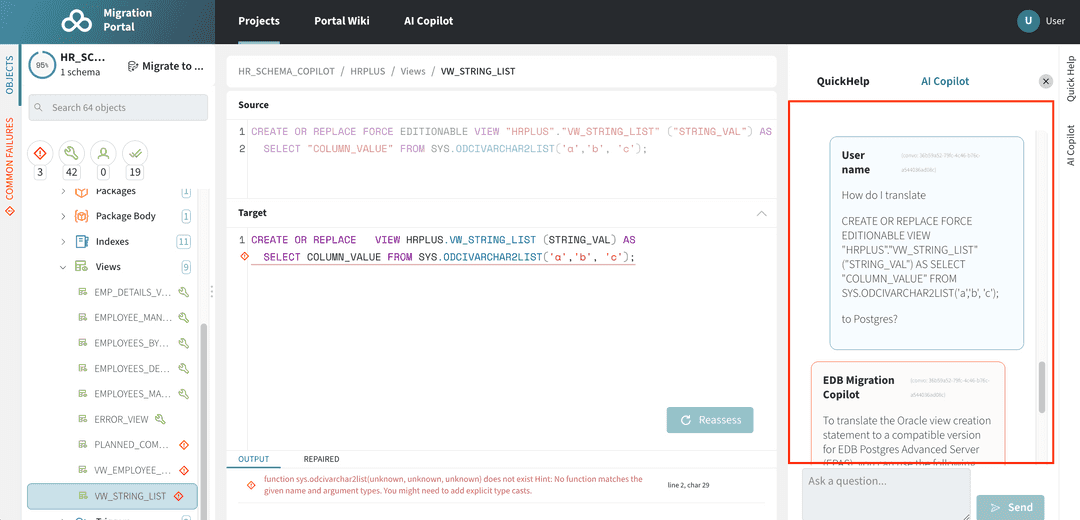AI Copilot suggestions